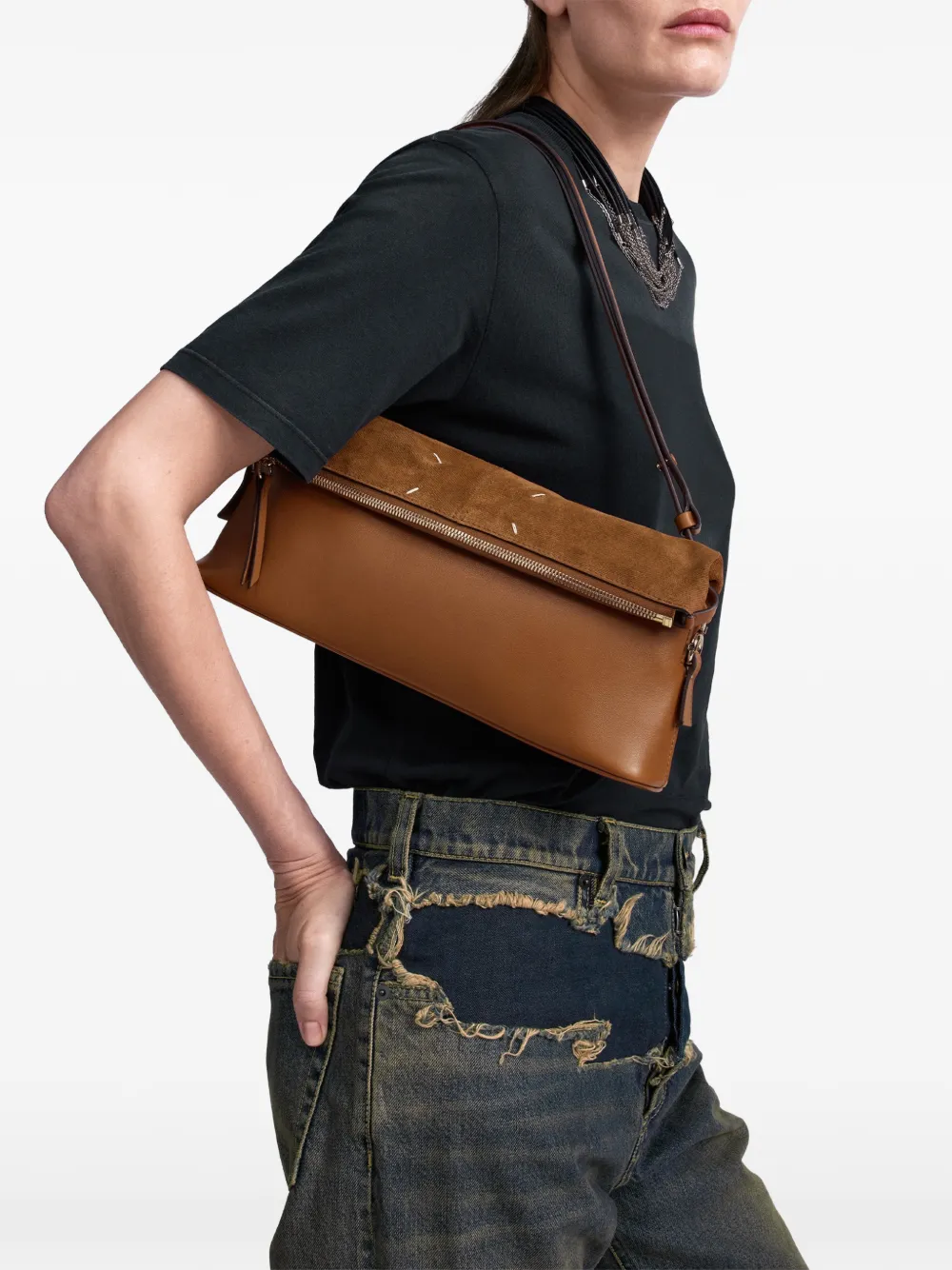 Maison Margiela 5AC zachte buidel Bruin