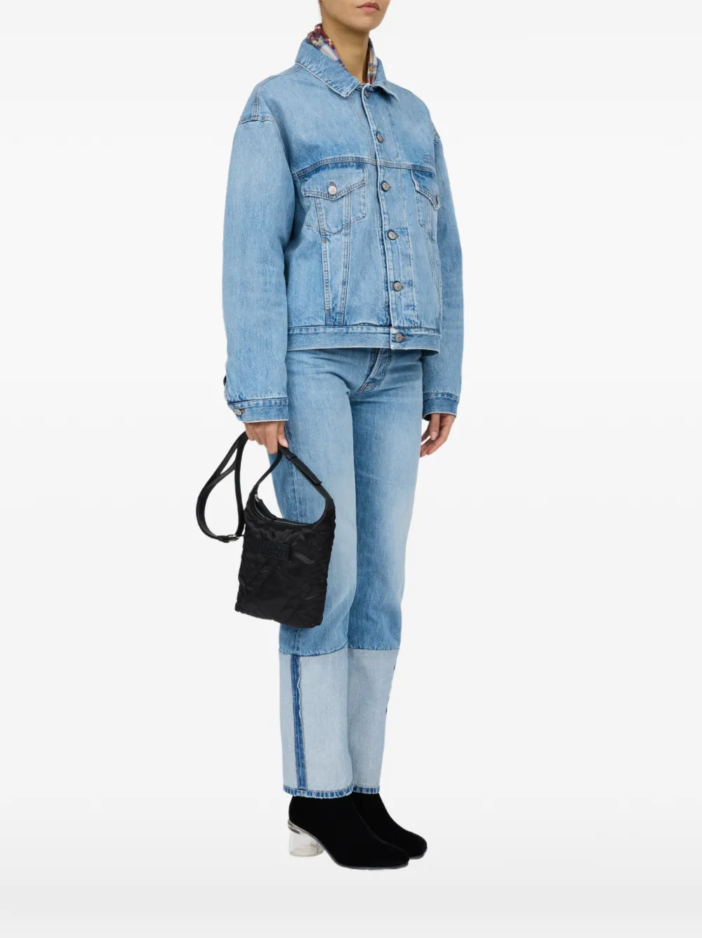 MM6 Maison Margiela Gewatteerde messengertas Zwart