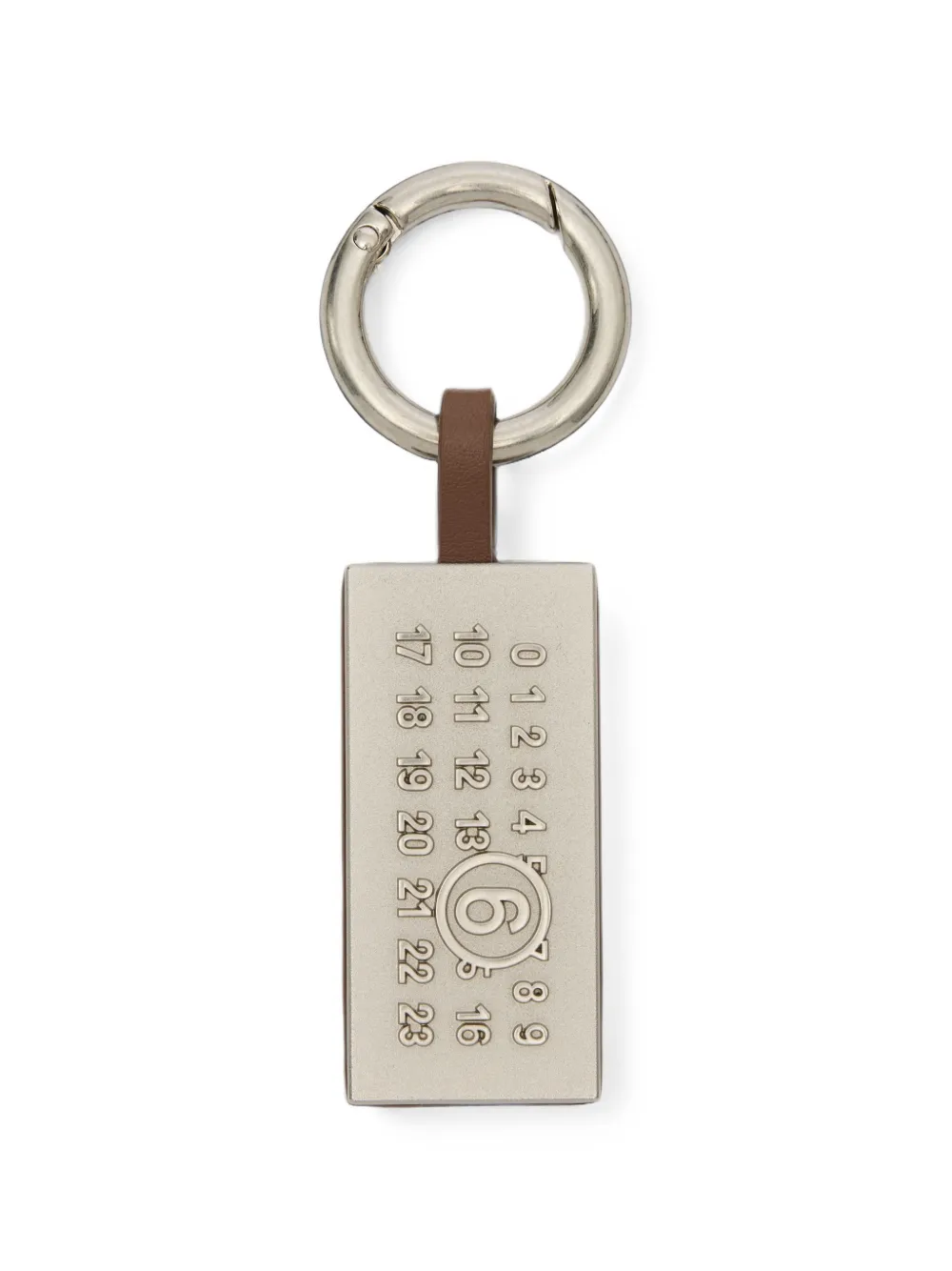 MM6 Maison Margiela numeric-plaque bag charm - Argento