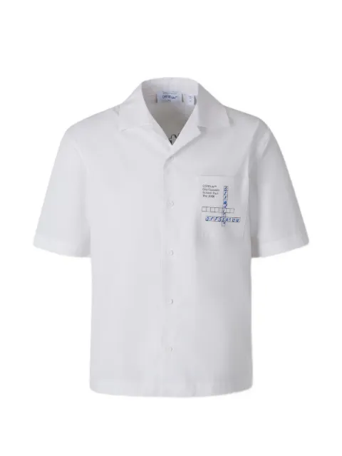 Off-White crossword-puzzle-print short-sleeve shirt