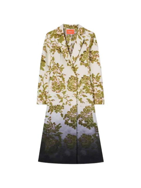 La DoubleJ long-sleeve floral-print coat