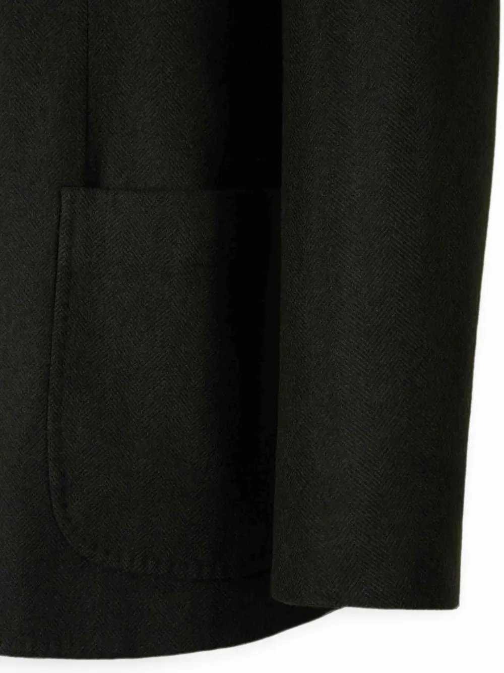 Boglioli Blazer met ronde opstaande kraag en visgraatpatroon Groen