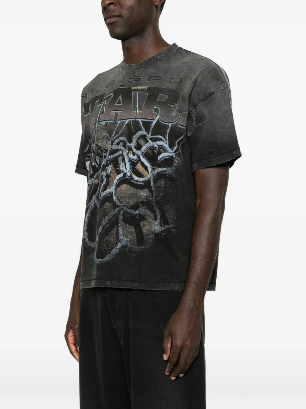 Vale T-shirt met grafische print Zwart