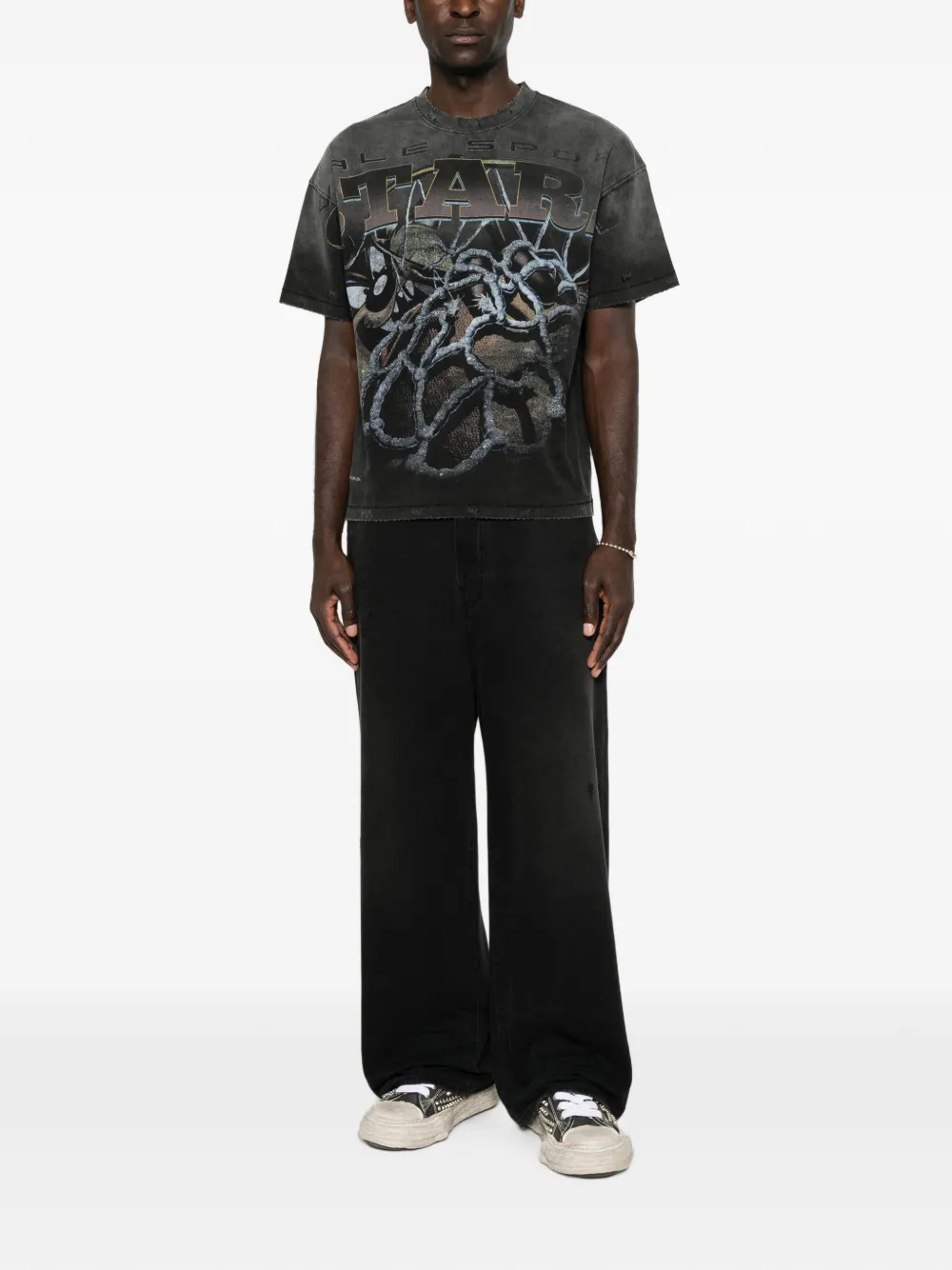 Vale T-shirt met grafische print Zwart