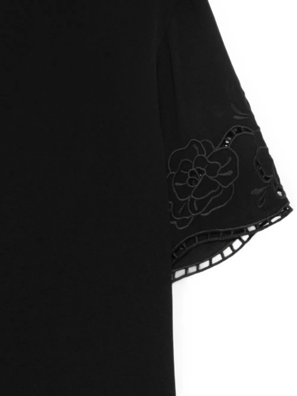 TWINSET T-shirt met geborduurde bloemen Zwart