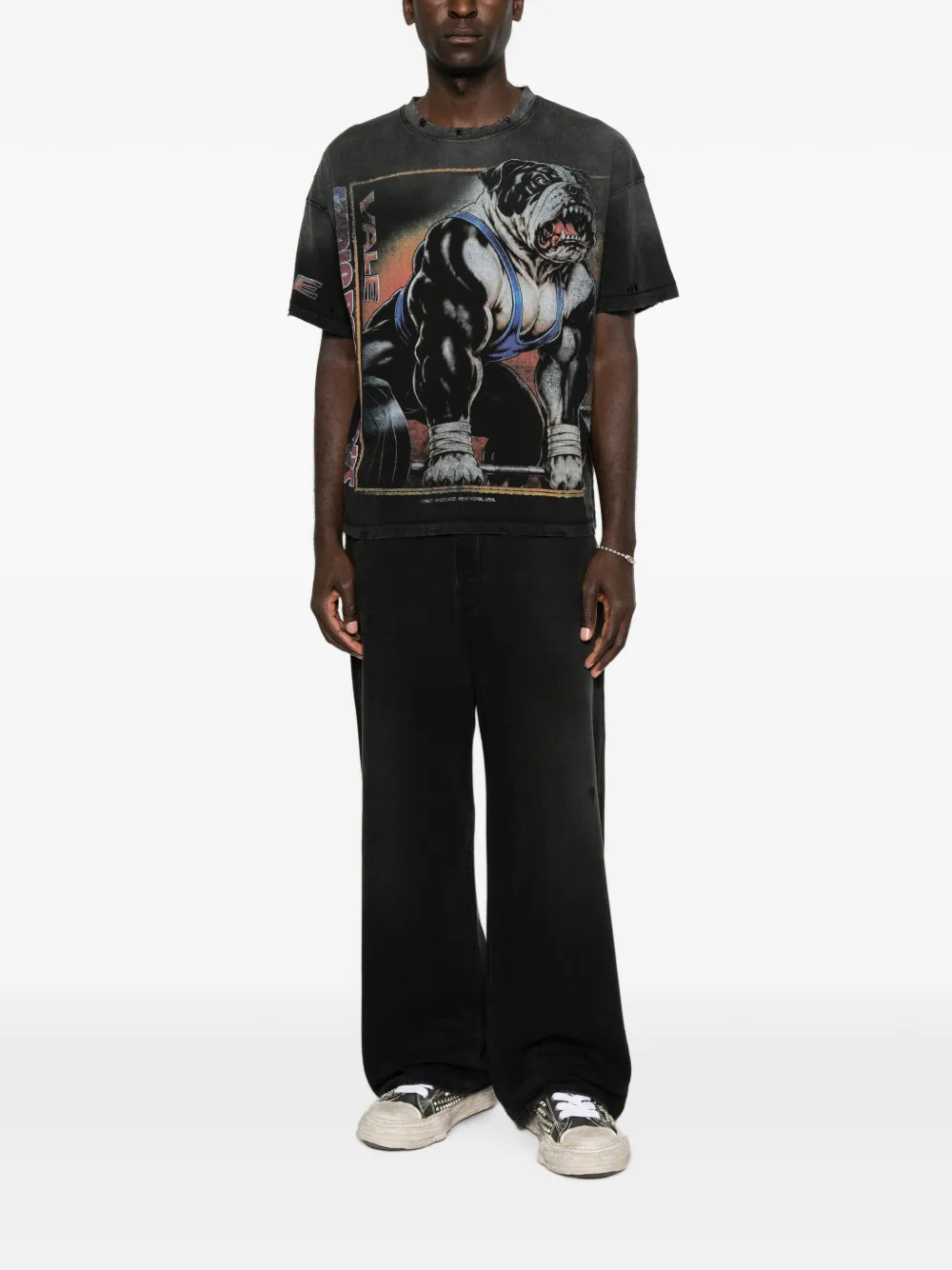 Vale T-shirt met grafische print Zwart