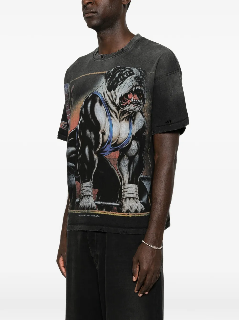 Vale T-shirt met grafische print Zwart