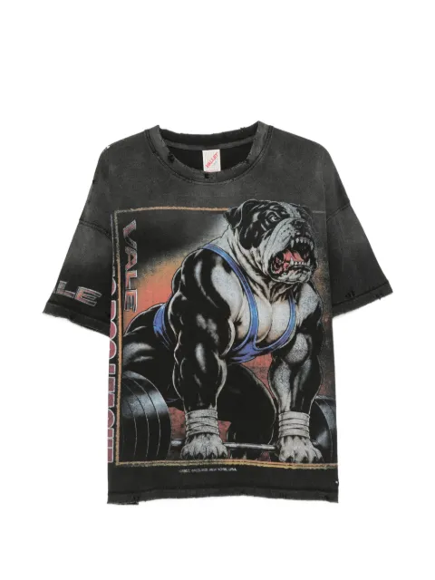 Vale t-shirt imprimé à effet usé