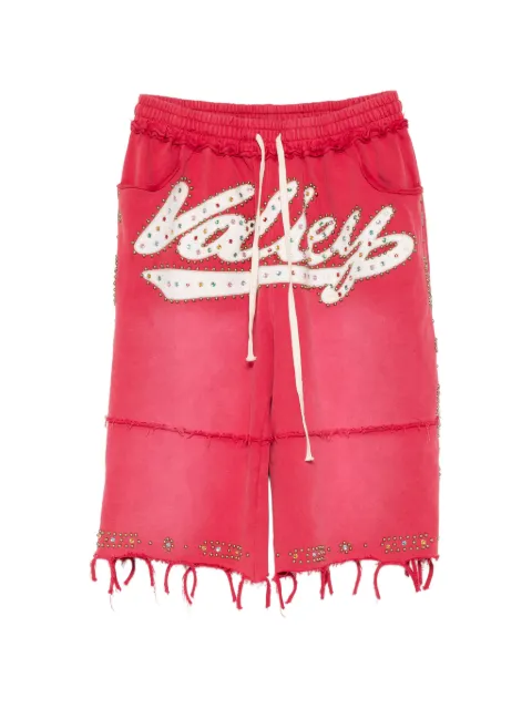 Vale stud-embellished frayed shorts