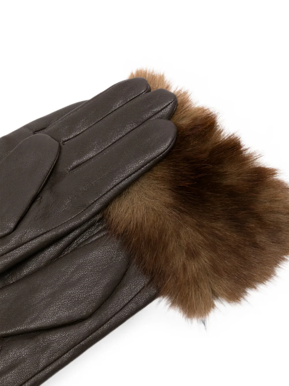 Apparis Handschoenen met imitatiebont Bruin
