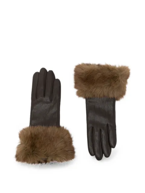 Apparis faux-fur trim gloves