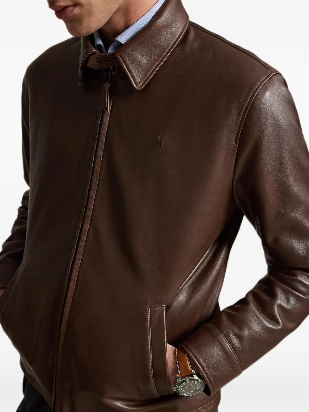 Polo Ralph Lauren Leren jack Bruin