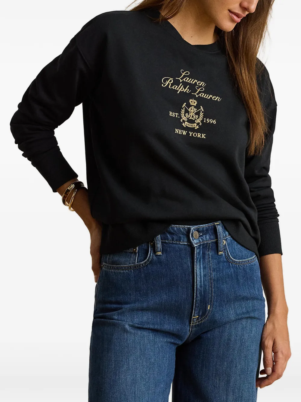 Lauren Ralph Lauren Sweater met logoprint Zwart
