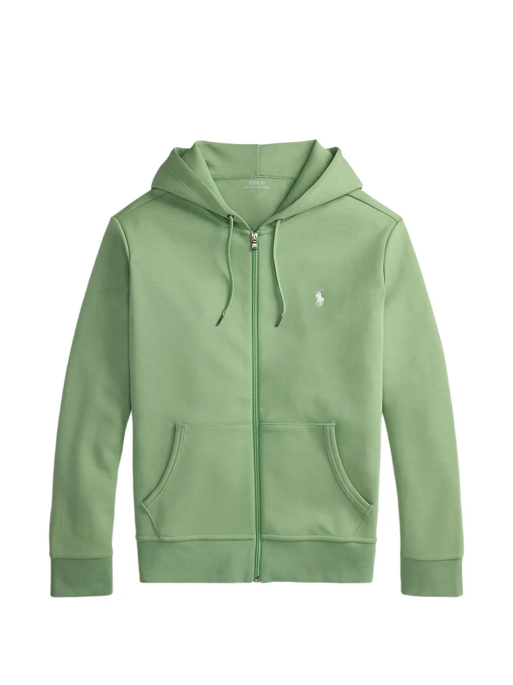 Polo Ralph Lauren logo-embroidered zip-up hoodie - Grün