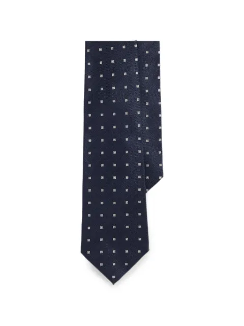 Ralph Lauren Purple Label corbata de seda con motivo geométrico