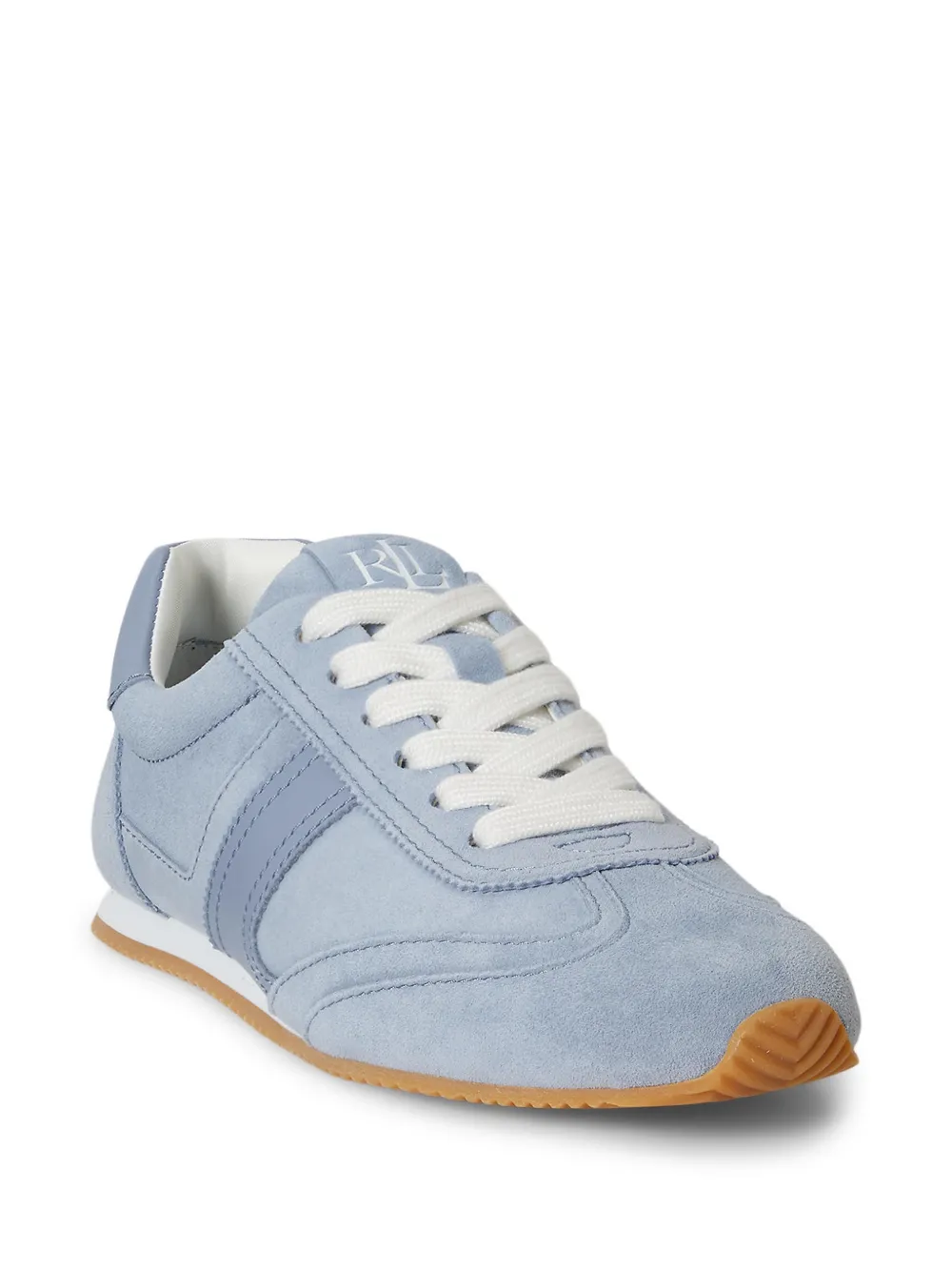 Lauren Ralph Lauren Dani suède leren sneakers Blauw