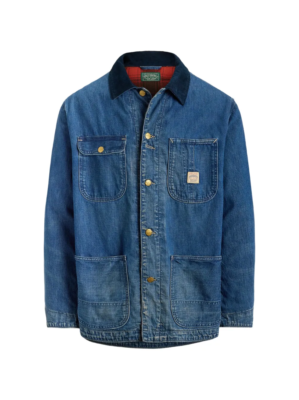 Polo Ralph Lauren Giacca denim con colletto a coste - Blu