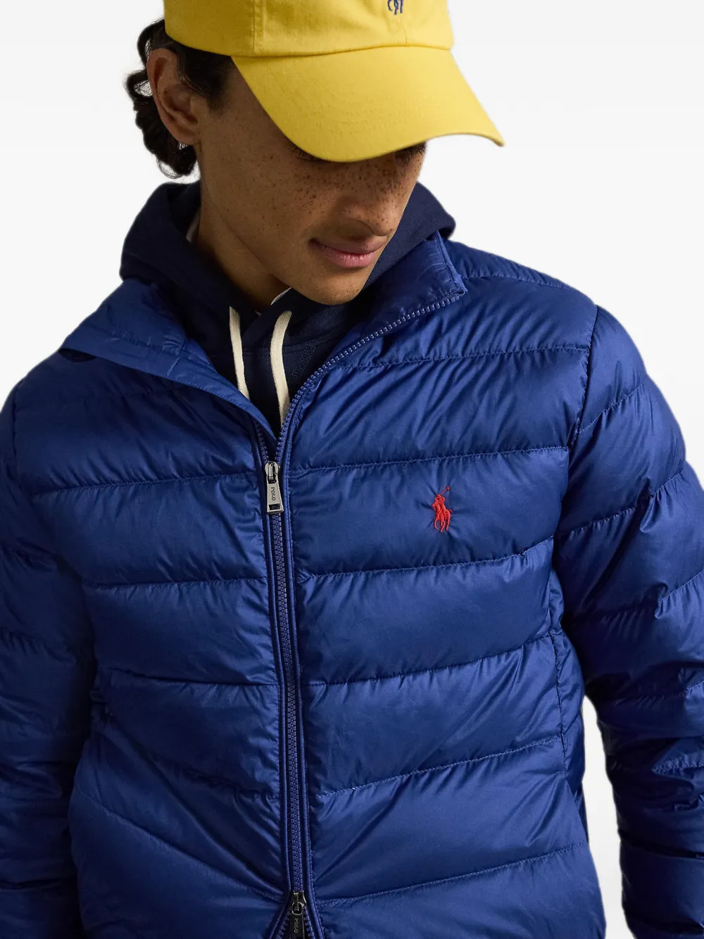 Polo Ralph Lauren Gewatteerd jack met geborduurd logo Blauw