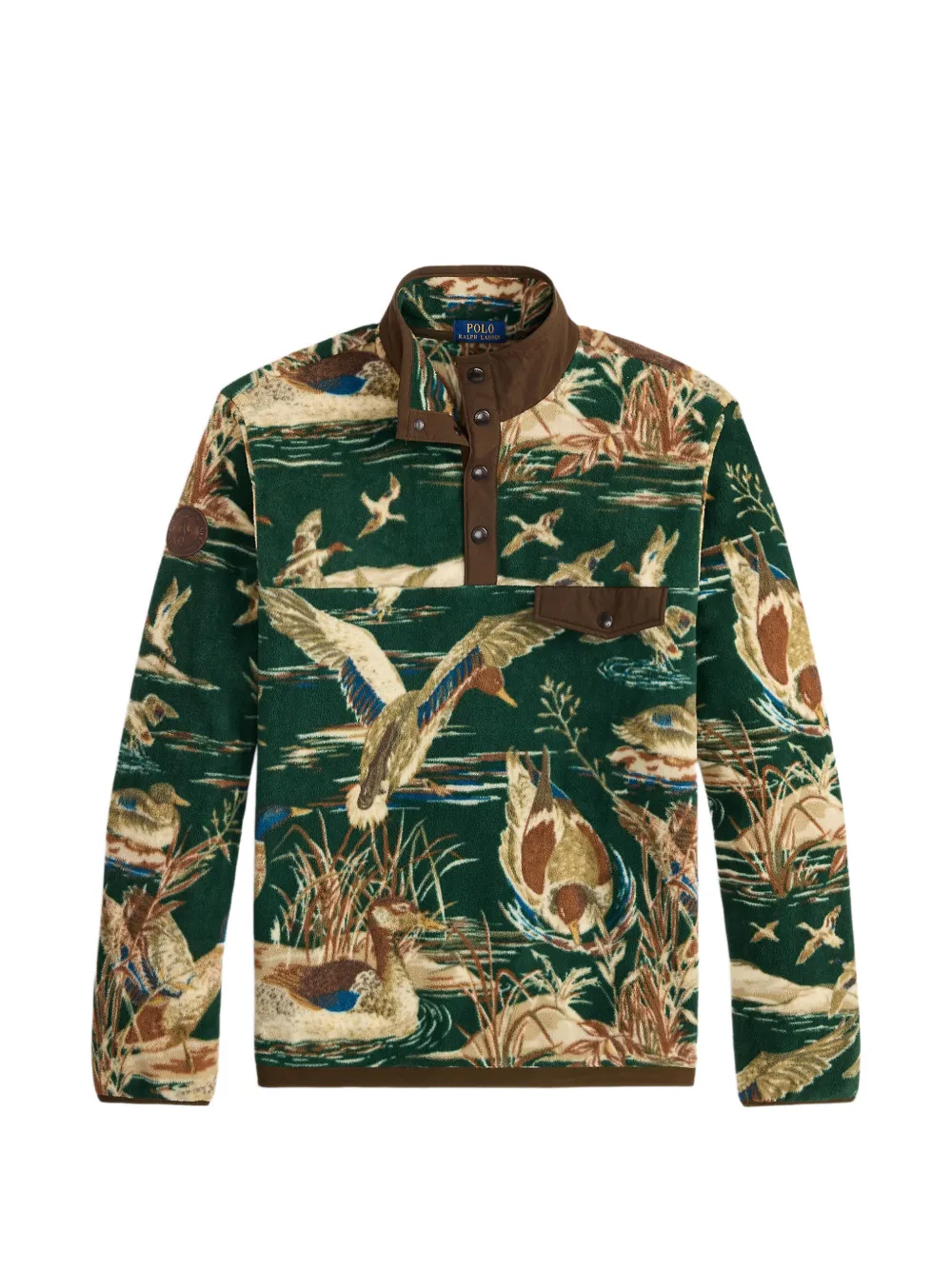 Polo Ralph Lauren Duck-print Fleece Sweatshirt In Green