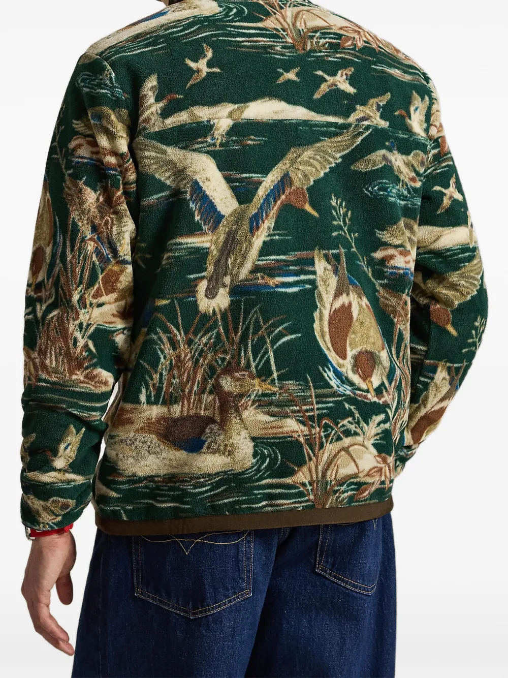 Polo Ralph Lauren Fleece sweater met eendenprint Groen