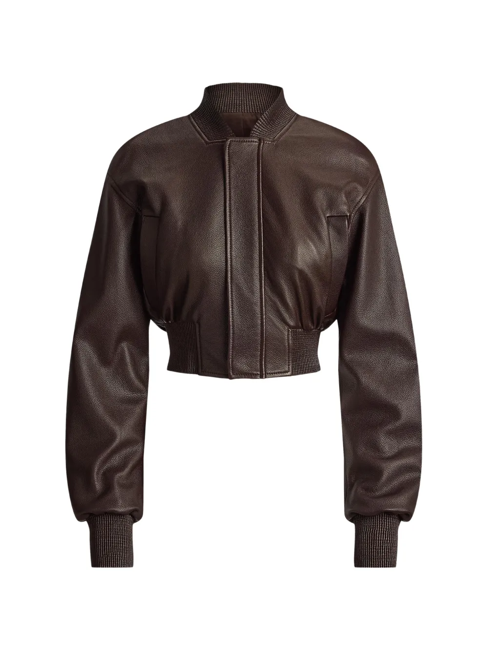 Polo Ralph Lauren Giacca crop in pelle - Marrone