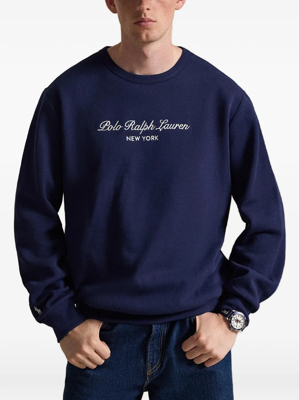 Polo Ralph Lauren Sweater met geborduurd logo Blauw