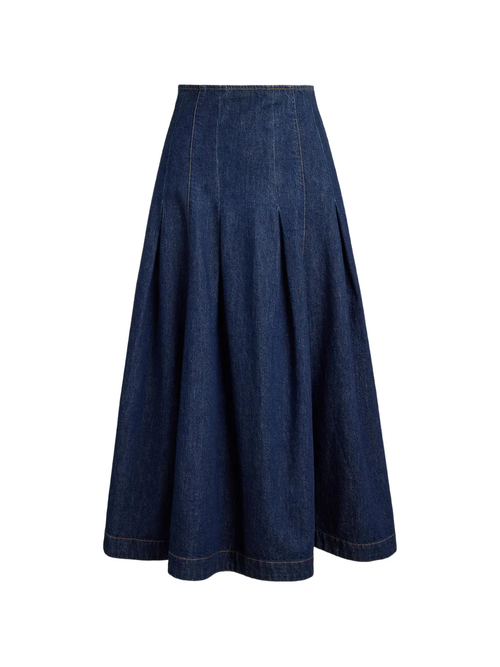 Polo Ralph Lauren pleated denim midi skirt - Blu