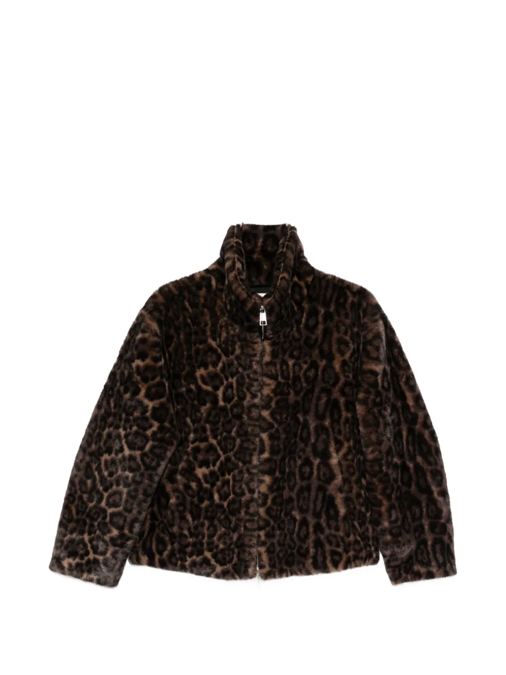 Apparis Brooks leopard-print zip-fastening jacket - Braun