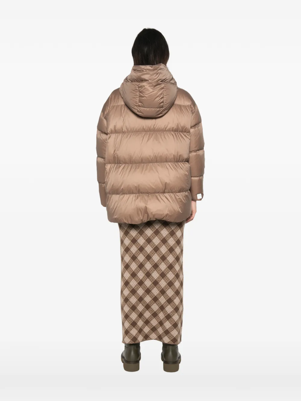 Max Mara The Cube donsjack met capuchon Beige