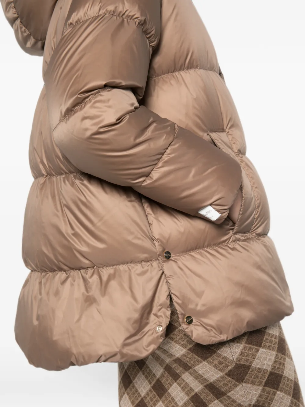 Max Mara The Cube donsjack met capuchon Beige