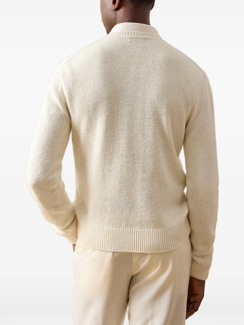 Ralph Lauren Purple Label Polo Bear intarsia trui Beige