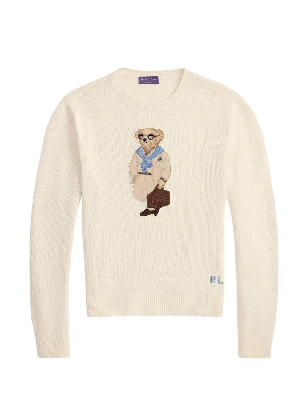Ralph Lauren Purple Label Polo Bear Intarsien-Pullover - Nude