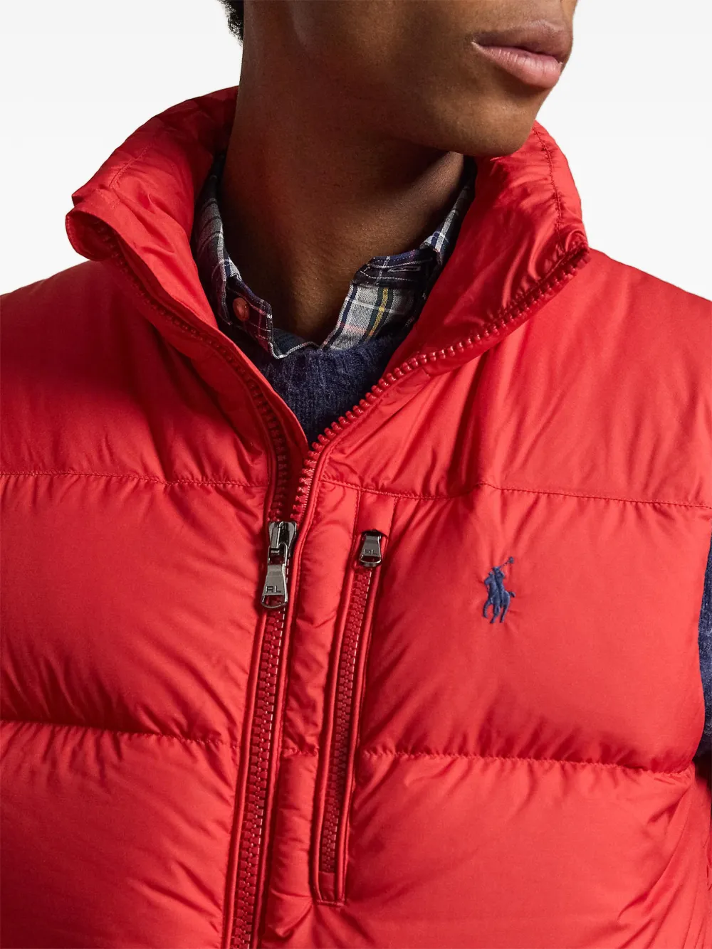 Polo Ralph Lauren Gewatteerde bodywarmer met hoge hals Rood