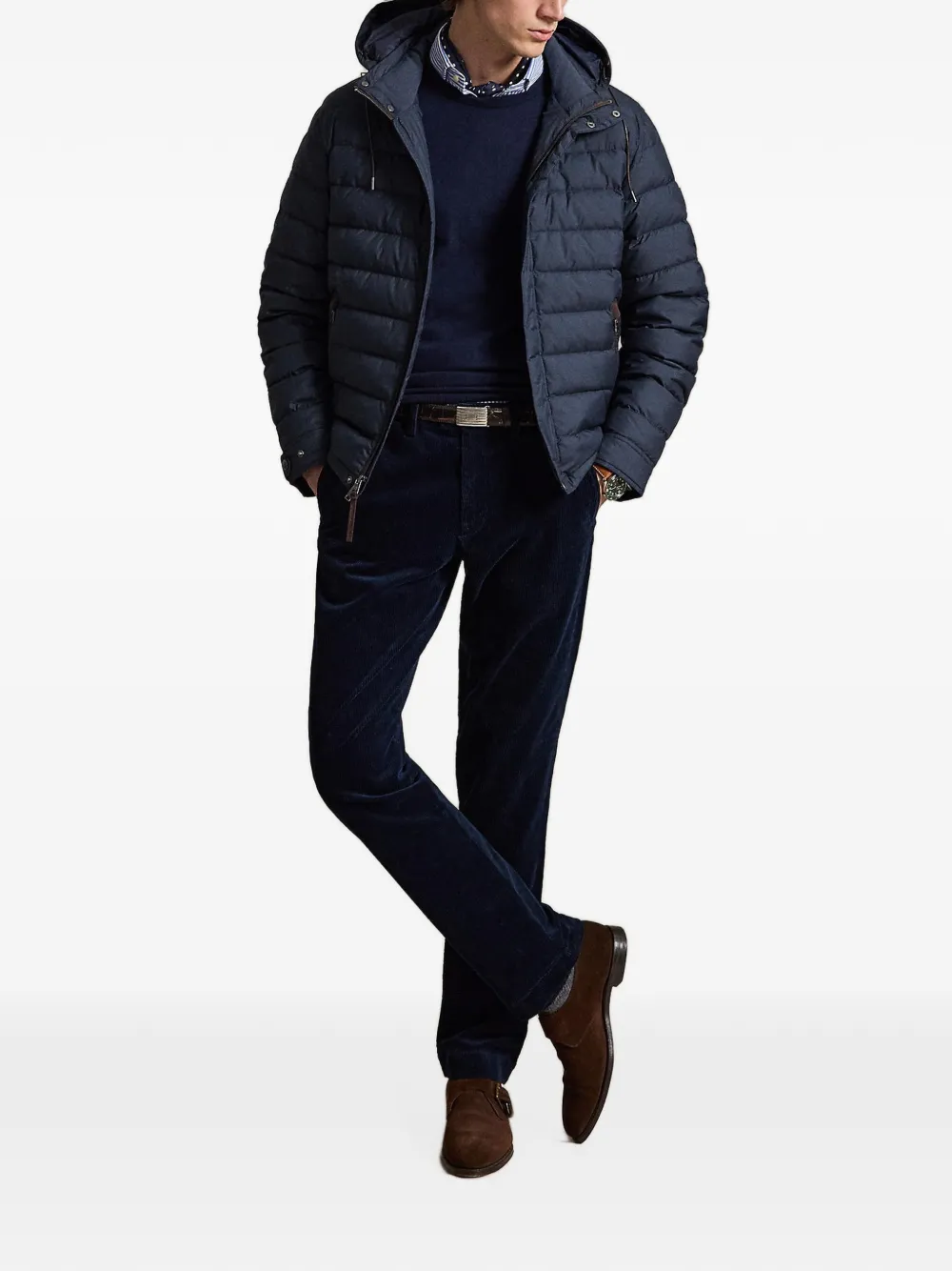 Polo Ralph Lauren Bedford straight ribfluwelen broek Blauw