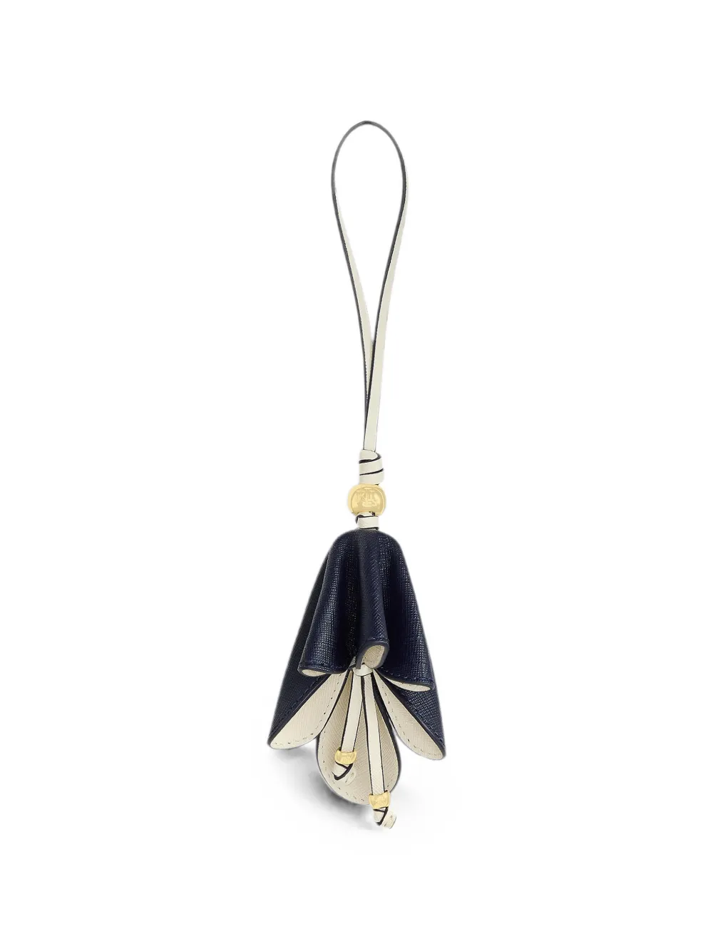 Lauren Ralph Lauren floral-pendant leather bag charm - Blu