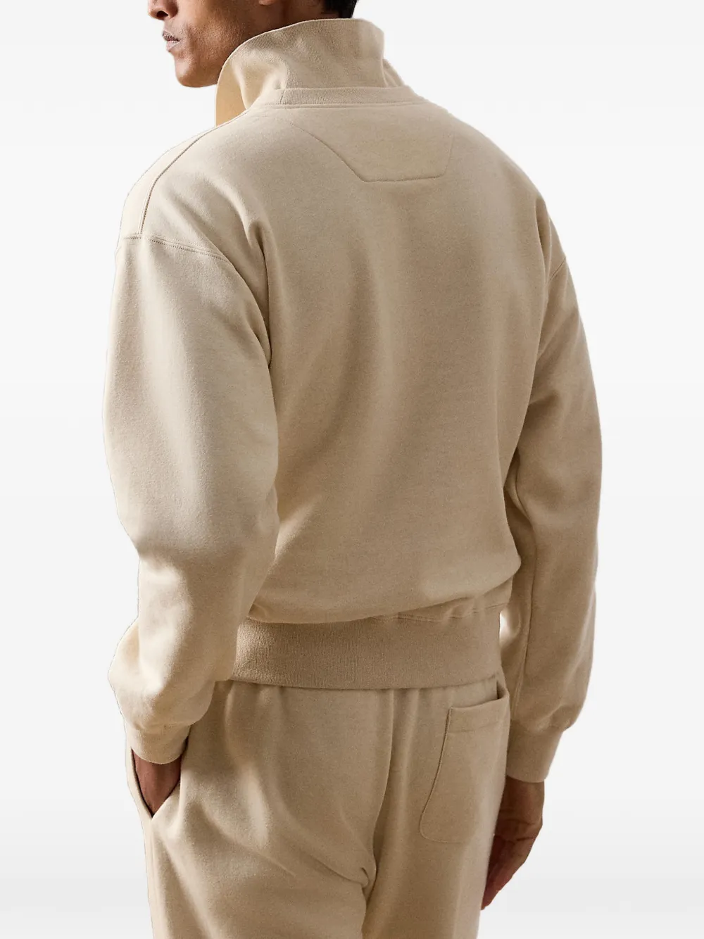 Ralph Lauren Purple Label Speed Club trui met geborduurd logo Beige