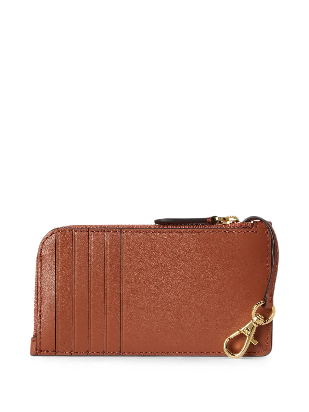 Lauren Ralph Lauren Leren pasjeshouder met rits Bruin