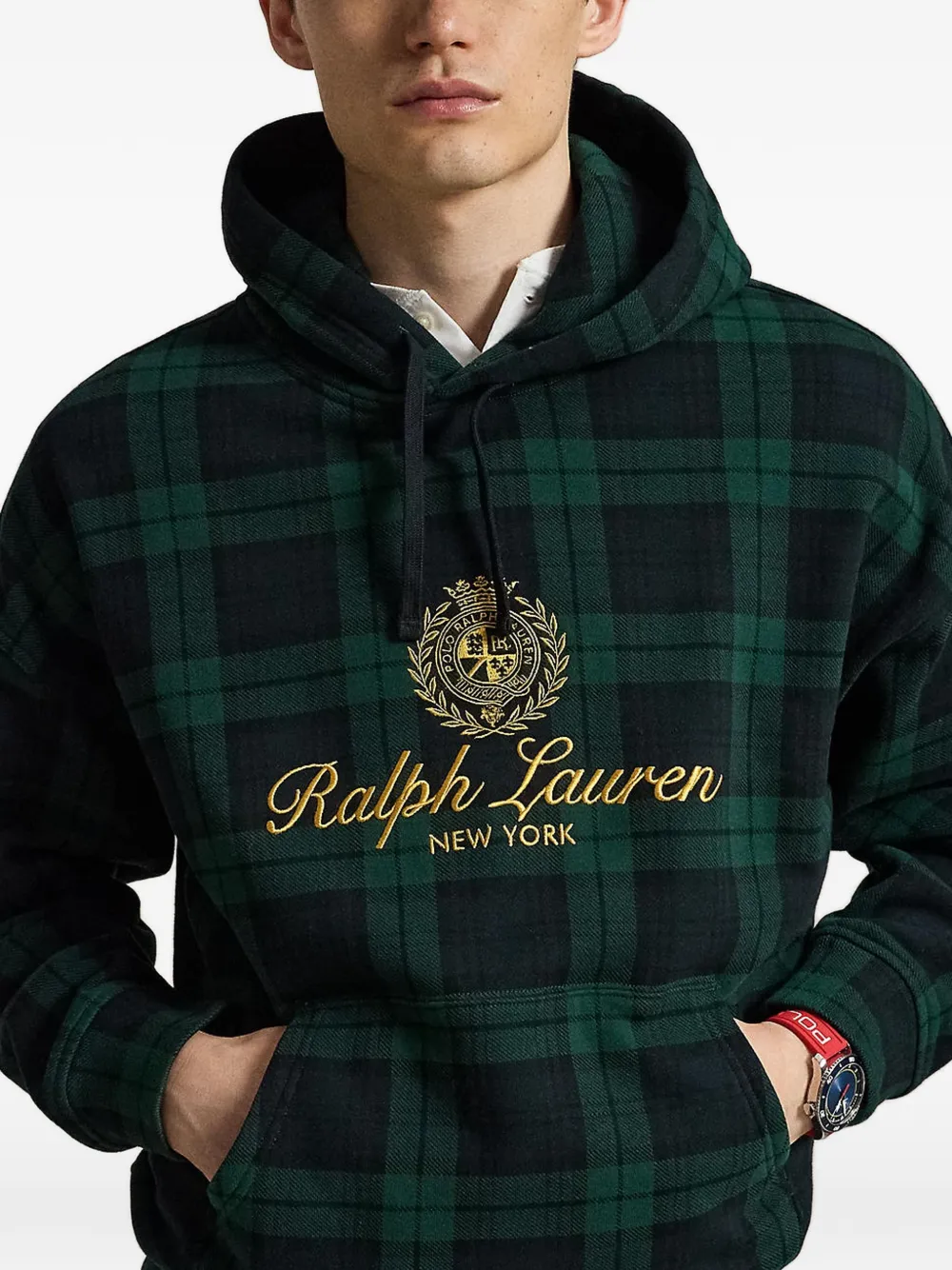 Polo Ralph Lauren Geruite hoodie Groen