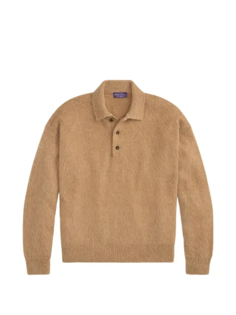 Ralph Lauren Purple Label long-sleeve brushed polo jumper