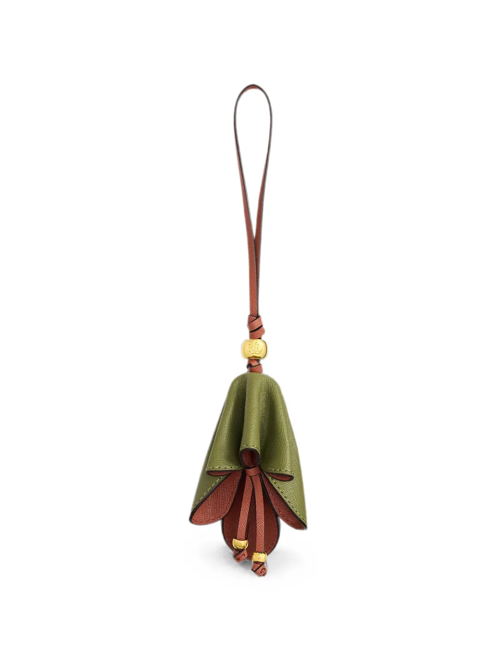 Lauren Ralph Lauren floral-motif leather bag charm - Verde