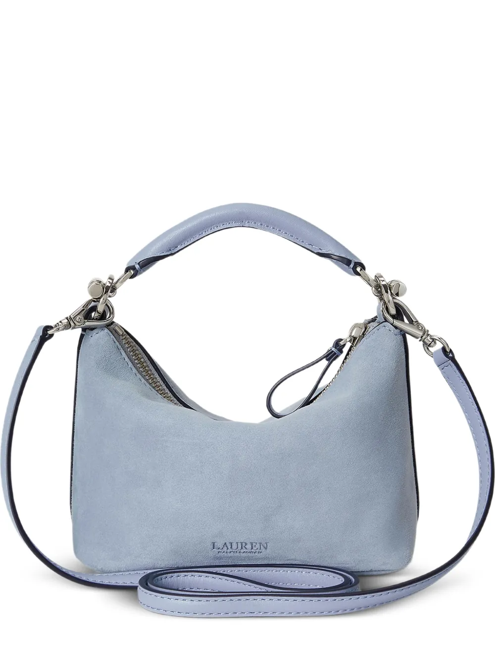 Lauren Ralph Lauren mini Blaike suede tote bag - Blu