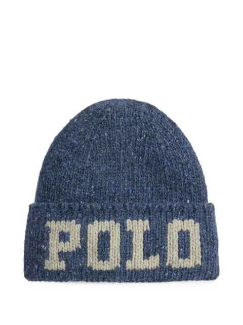 Polo Ralph Lauren logo-intarsia beanie hat