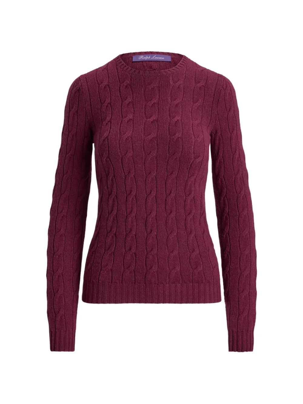 Ralph Lauren Collection Maglione con lavorazione intrecciata - Viola
