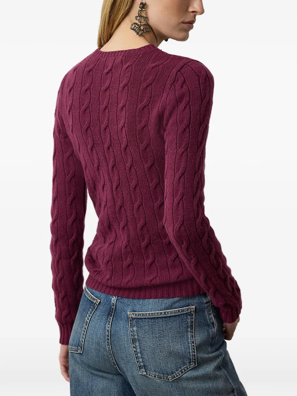 Ralph Lauren Collection Kabelgebreide trui Paars