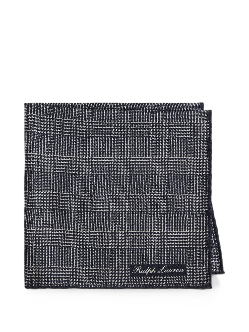 Ralph Lauren Purple Label Geruite pochet Zwart