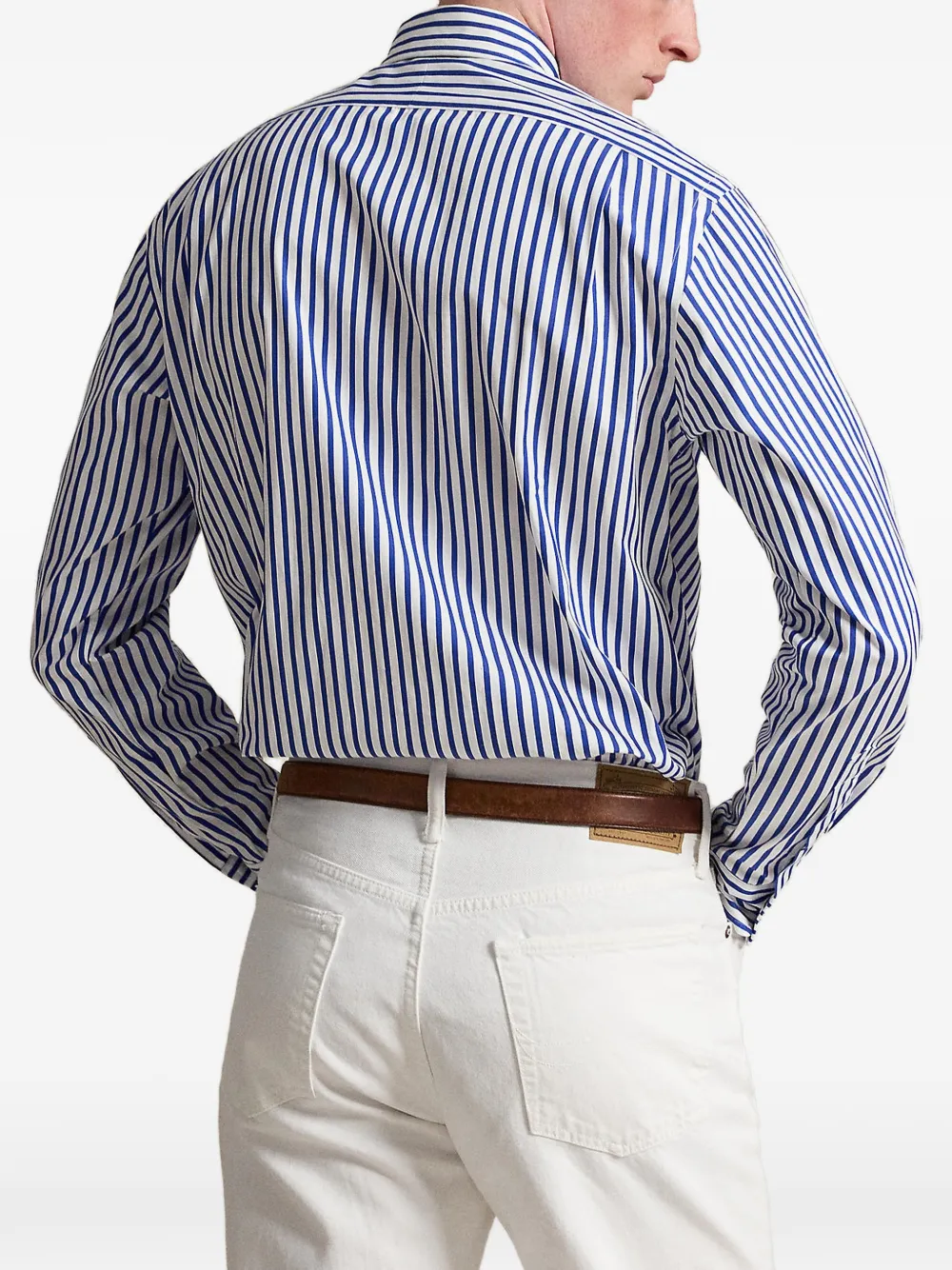 Polo Ralph Lauren Gestreept katoenen overhemd Blauw