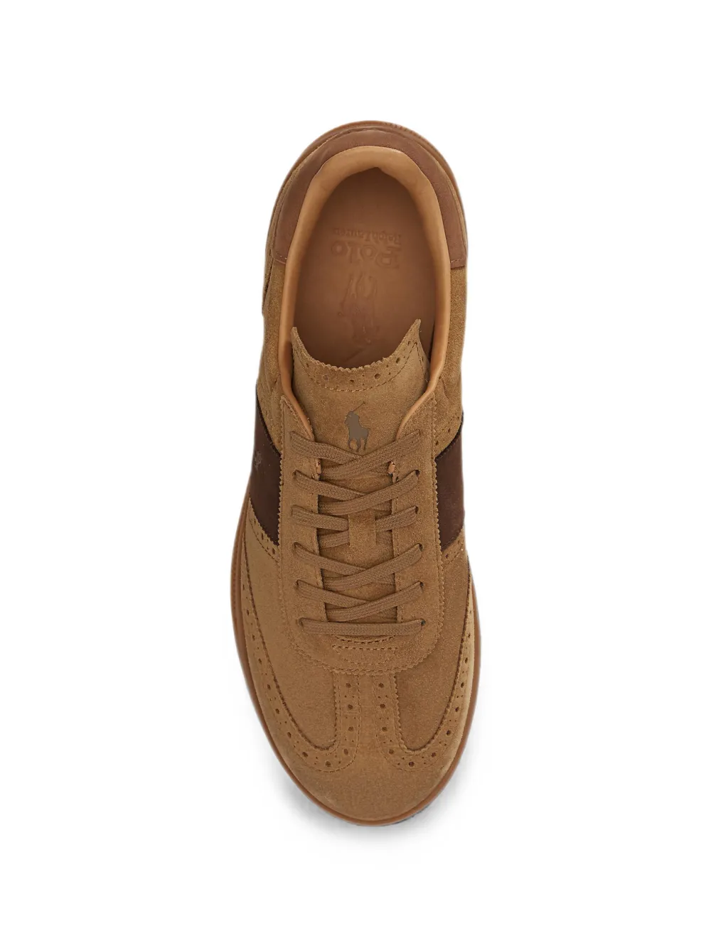 Polo Ralph Lauren Heritage Aera suede brogue trainers Bruin