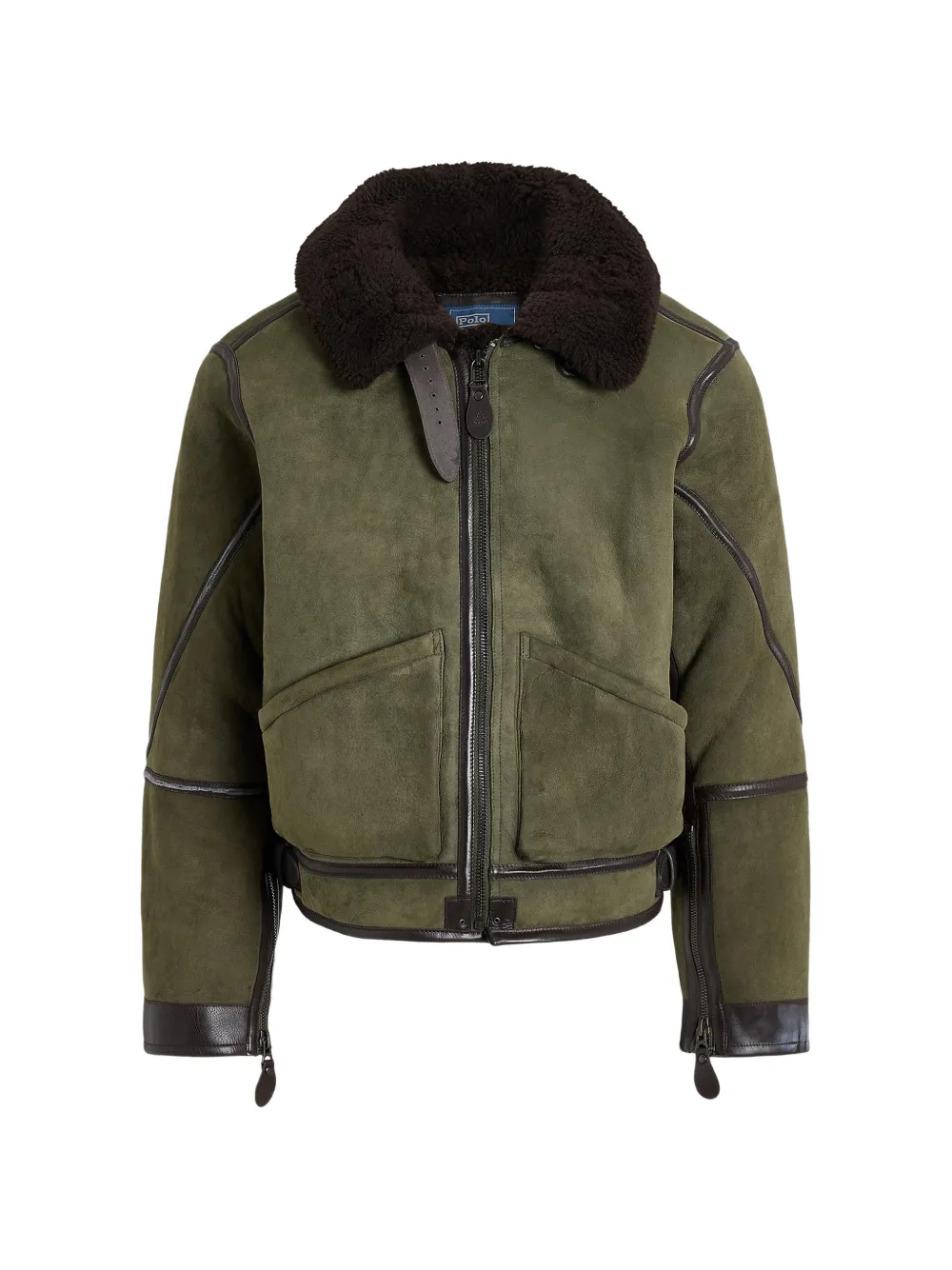 Polo Ralph Lauren shearling flight jacket - Grün