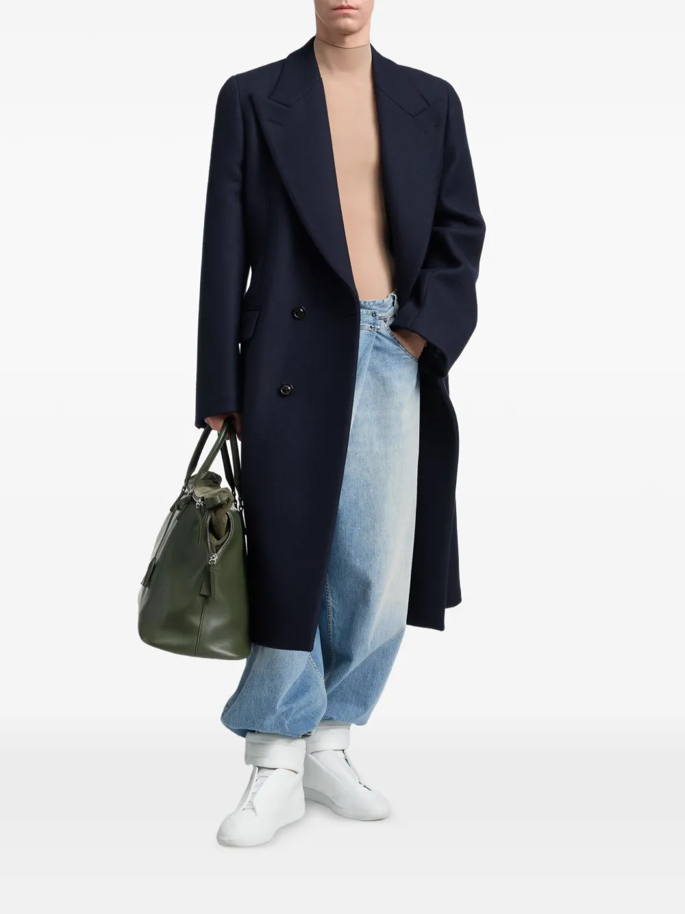 Maison Margiela Jas met dubbele rij knopen Blauw