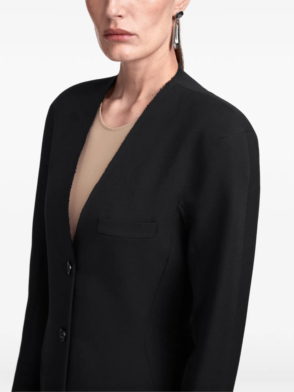 Maison Margiela Kraagloze mini-jurk Zwart
